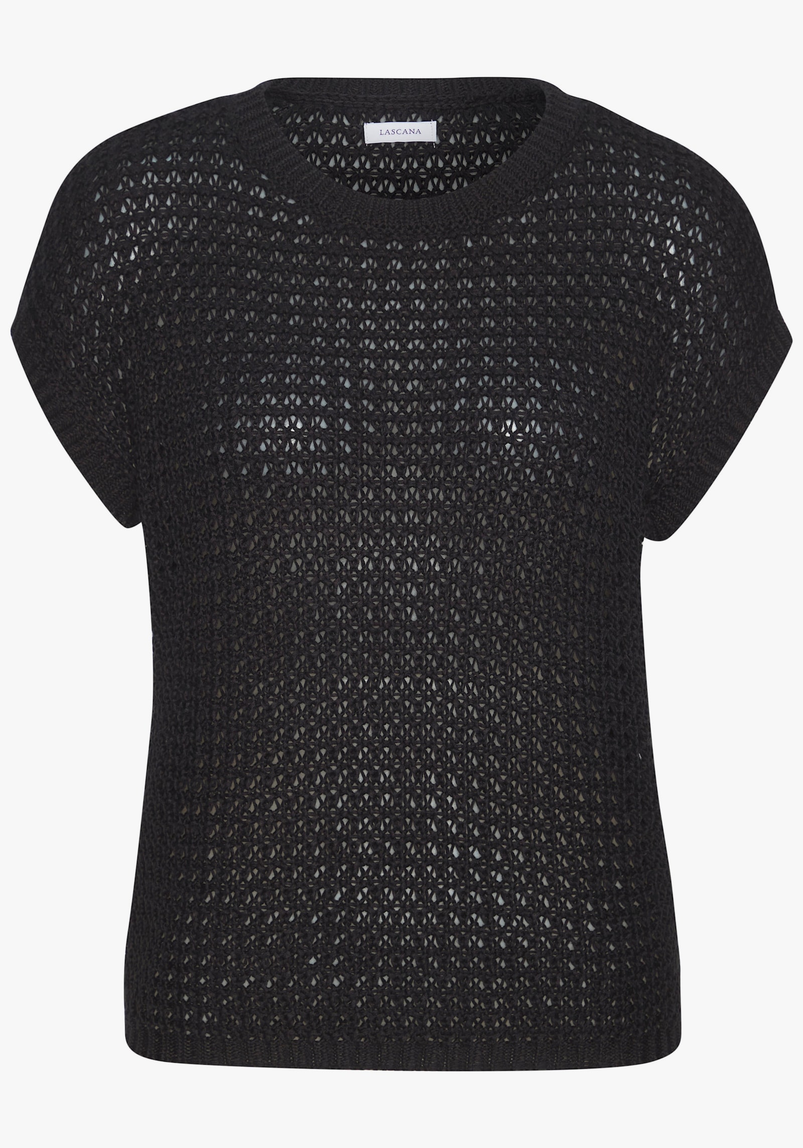 s.Oliver Pullover met korte mouwen - zwart