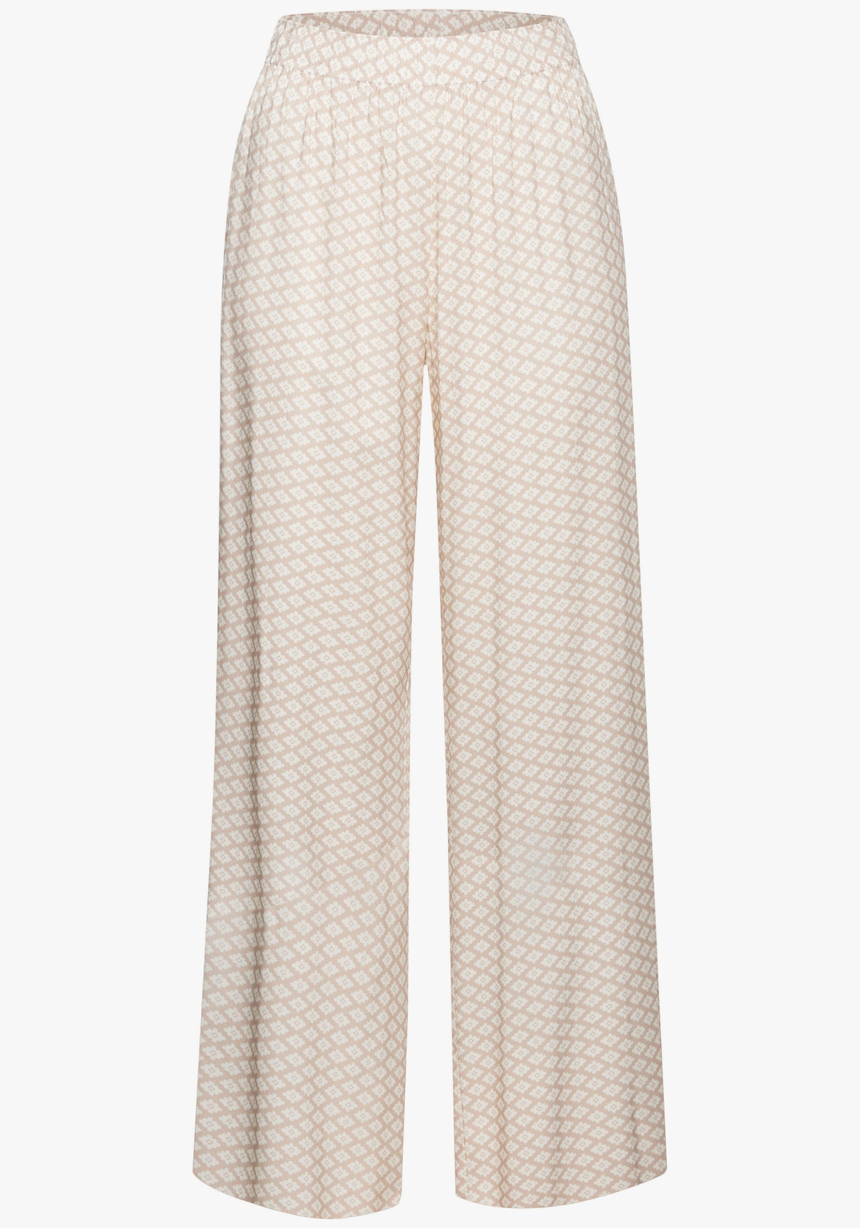 LASCANA Pyjamabroek - beige/wit gedessineerd