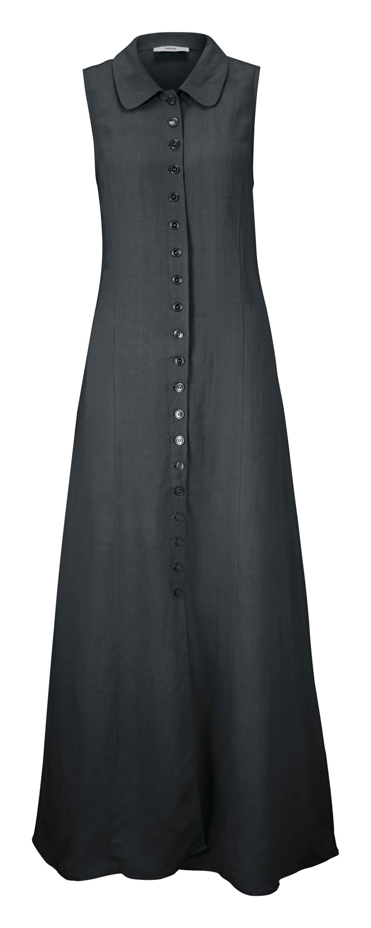 Damenmode Kleider Ashley Brooke Leinen-Kleid in schwarz 