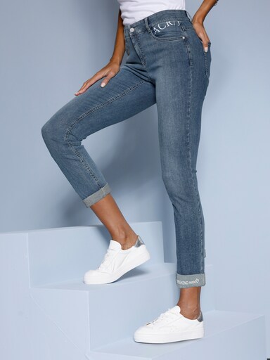 Ascari 5-Pocket-Jeans mit Push-up-Effekt - blue-stone-washed
