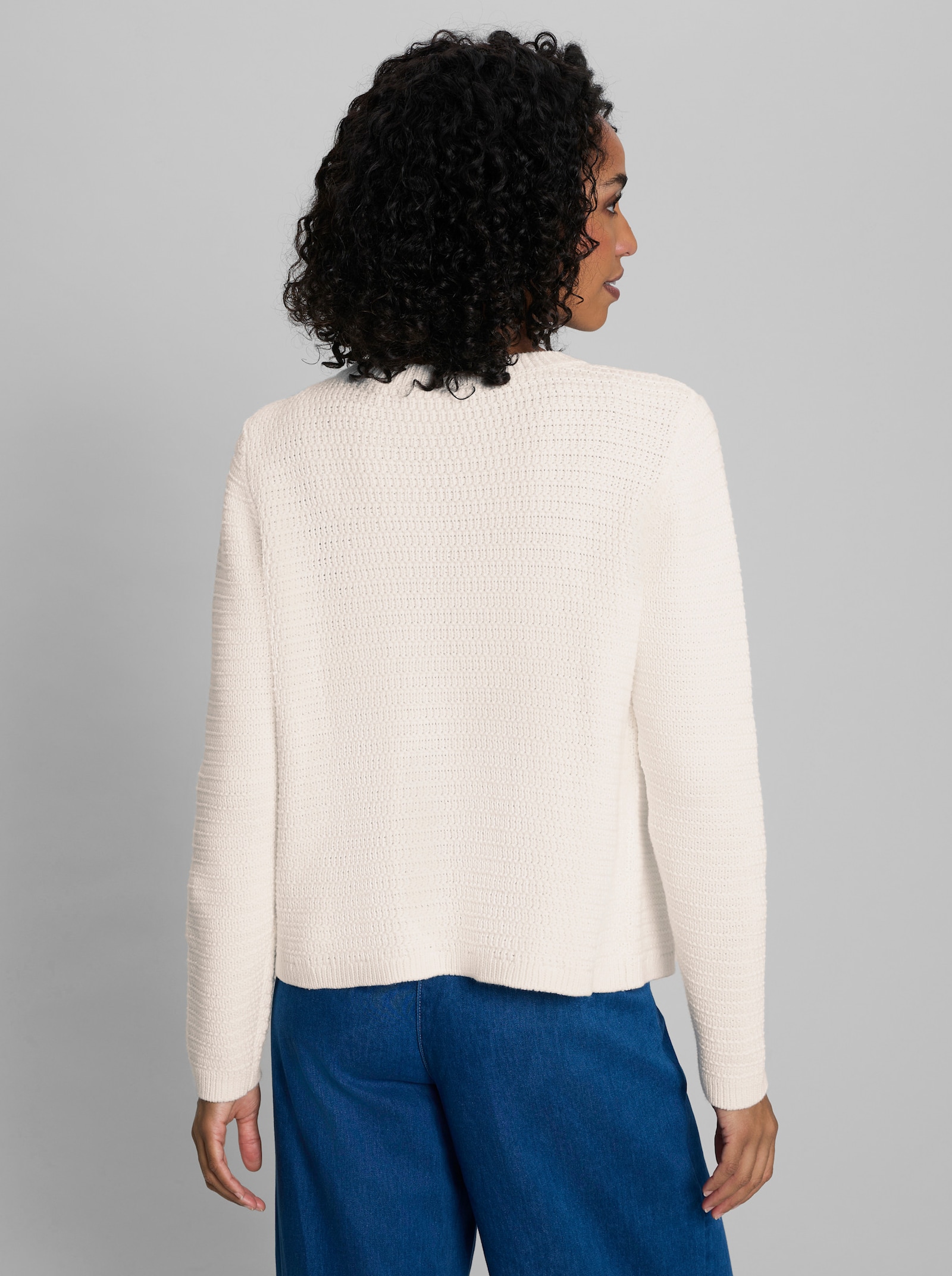 heine Strickjacke mit Strukturmuster - ecru