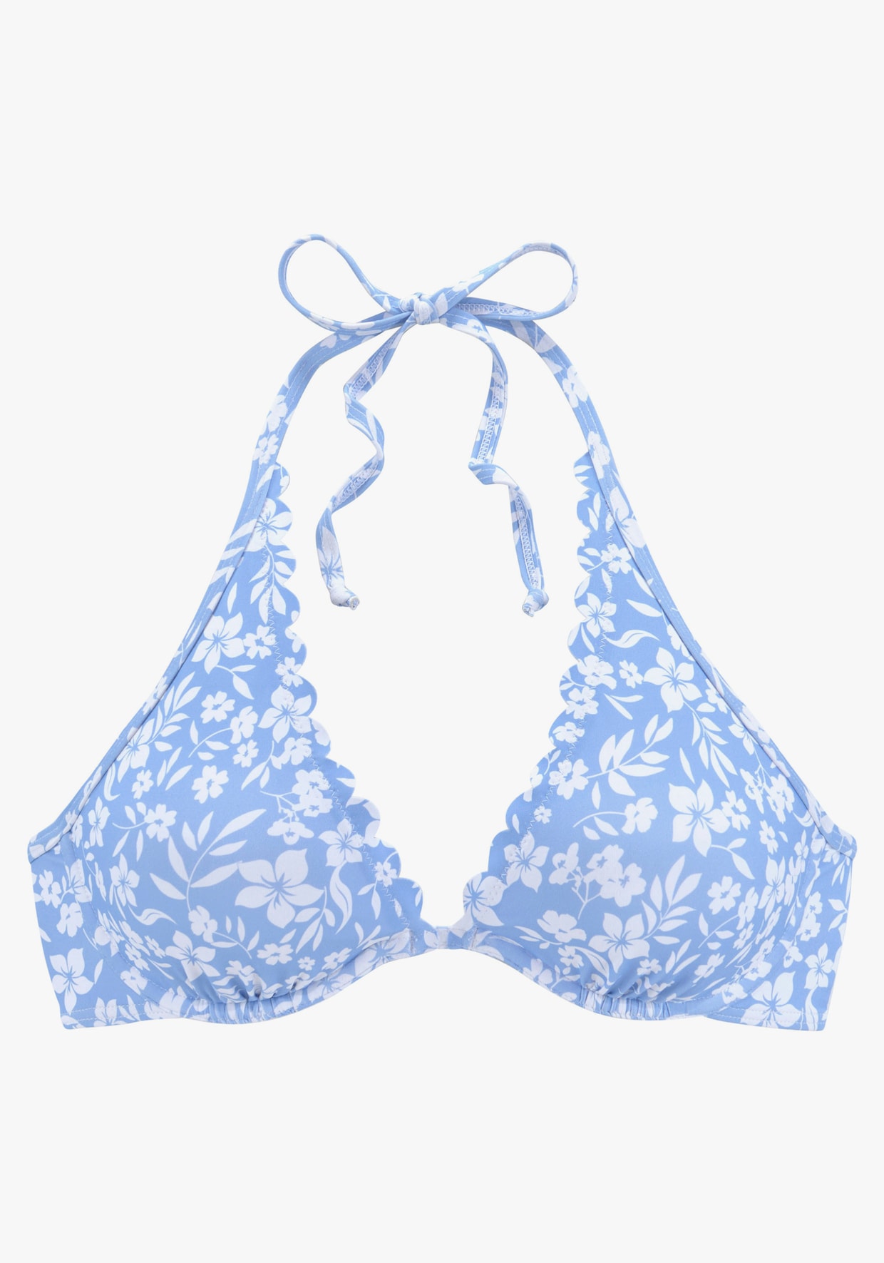 Vivance Bügel-Bikini-Top - himmelblau-weiß