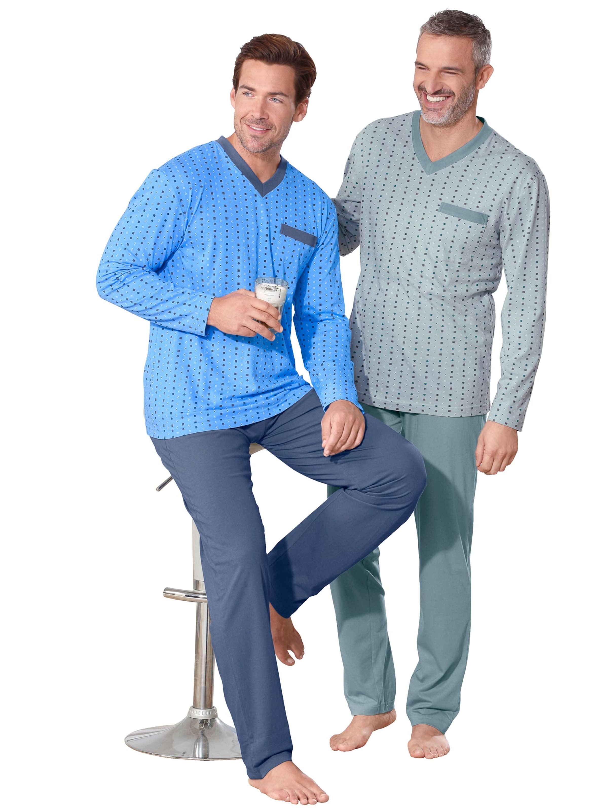 Schlafanzüge - mint + blau