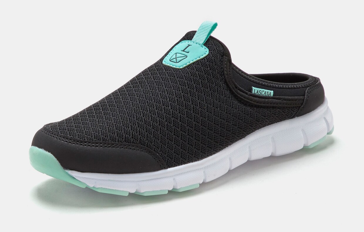 LASCANA Slip-On Sneaker - schwarz