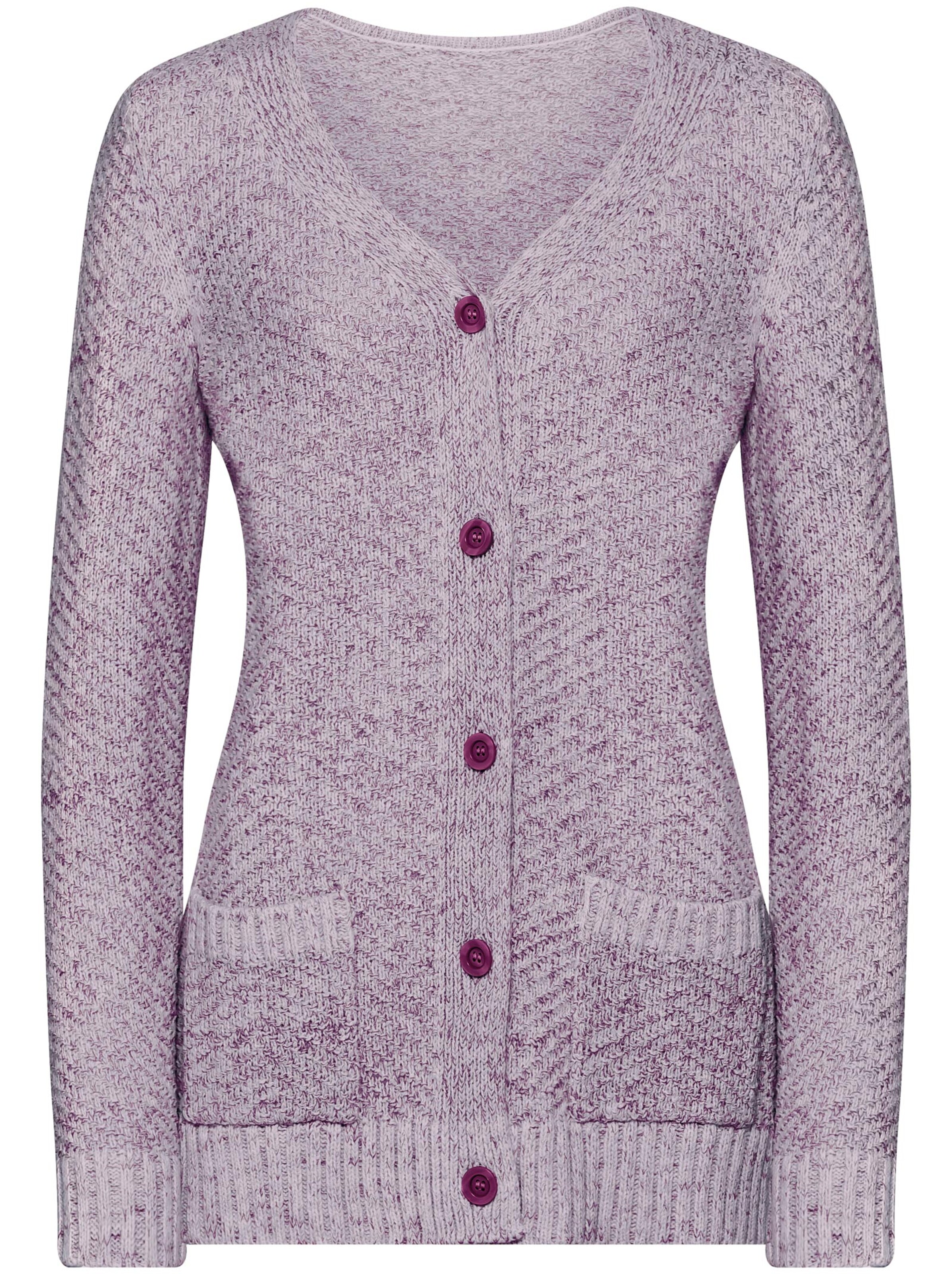 Strickjacke - beere-meliert