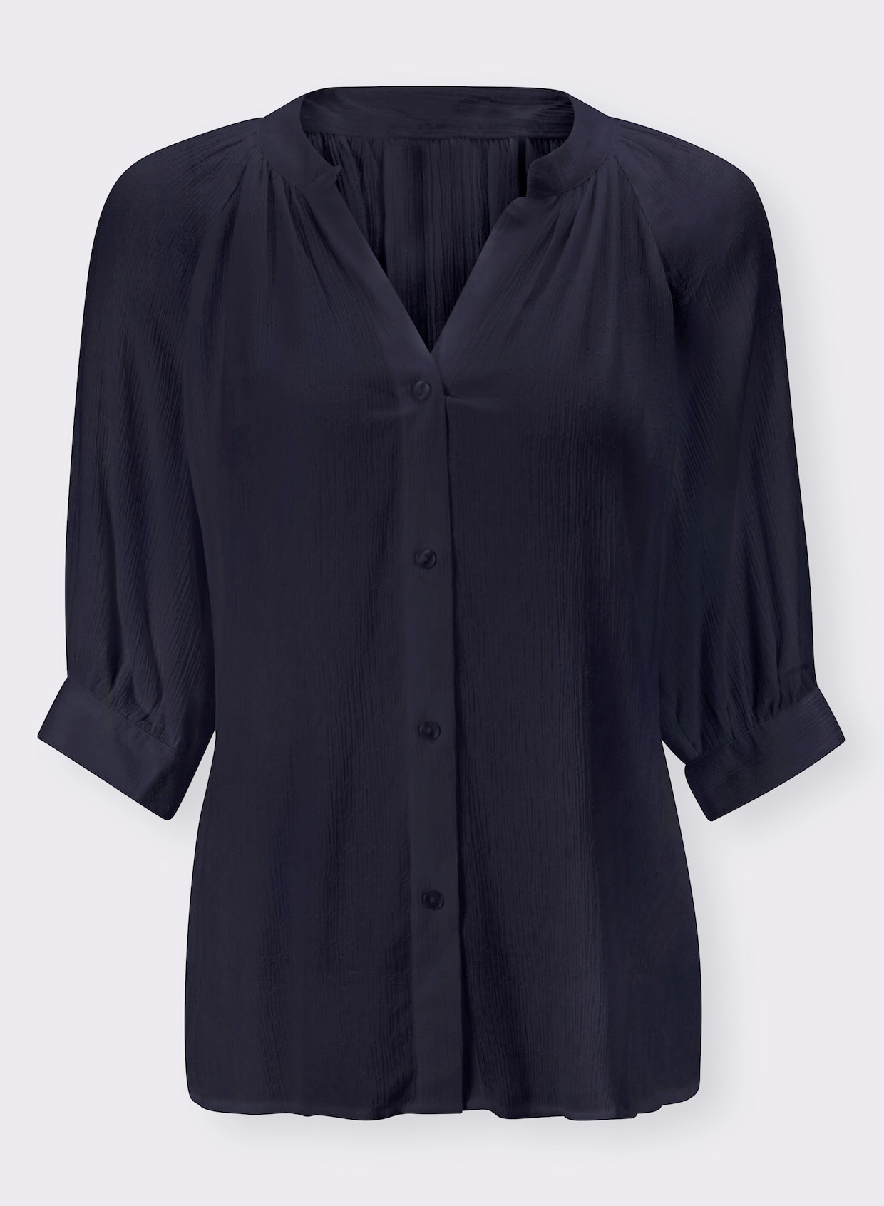 heine Blouse m. korte mouwen - marine