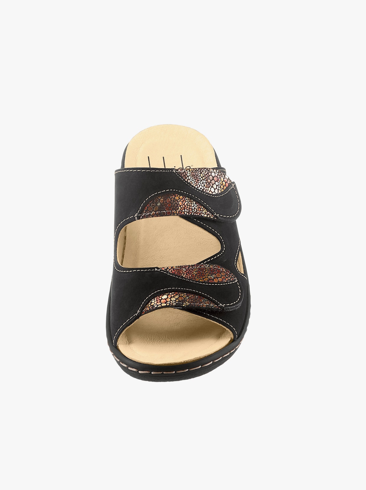 Belvida slippers - zwart/goudkleur