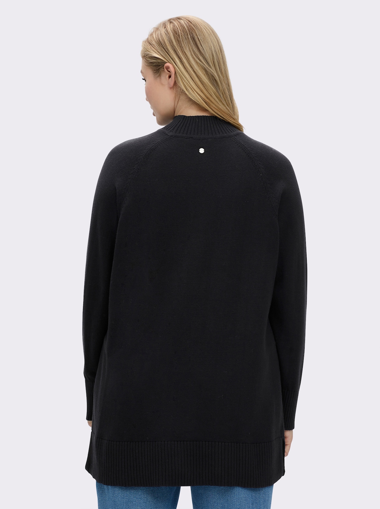 sheego Longpullover - schwarz