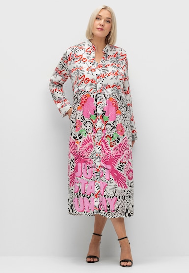 sheego loves miss goodlife Druckkleid - weiß-gemustert