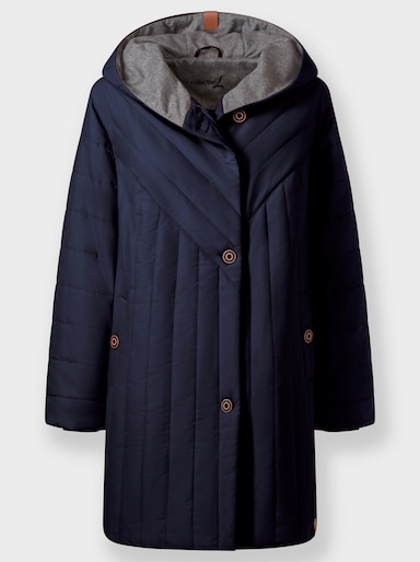 Jacke im Steppmuster-Mix, wärmend - marine-steingrau