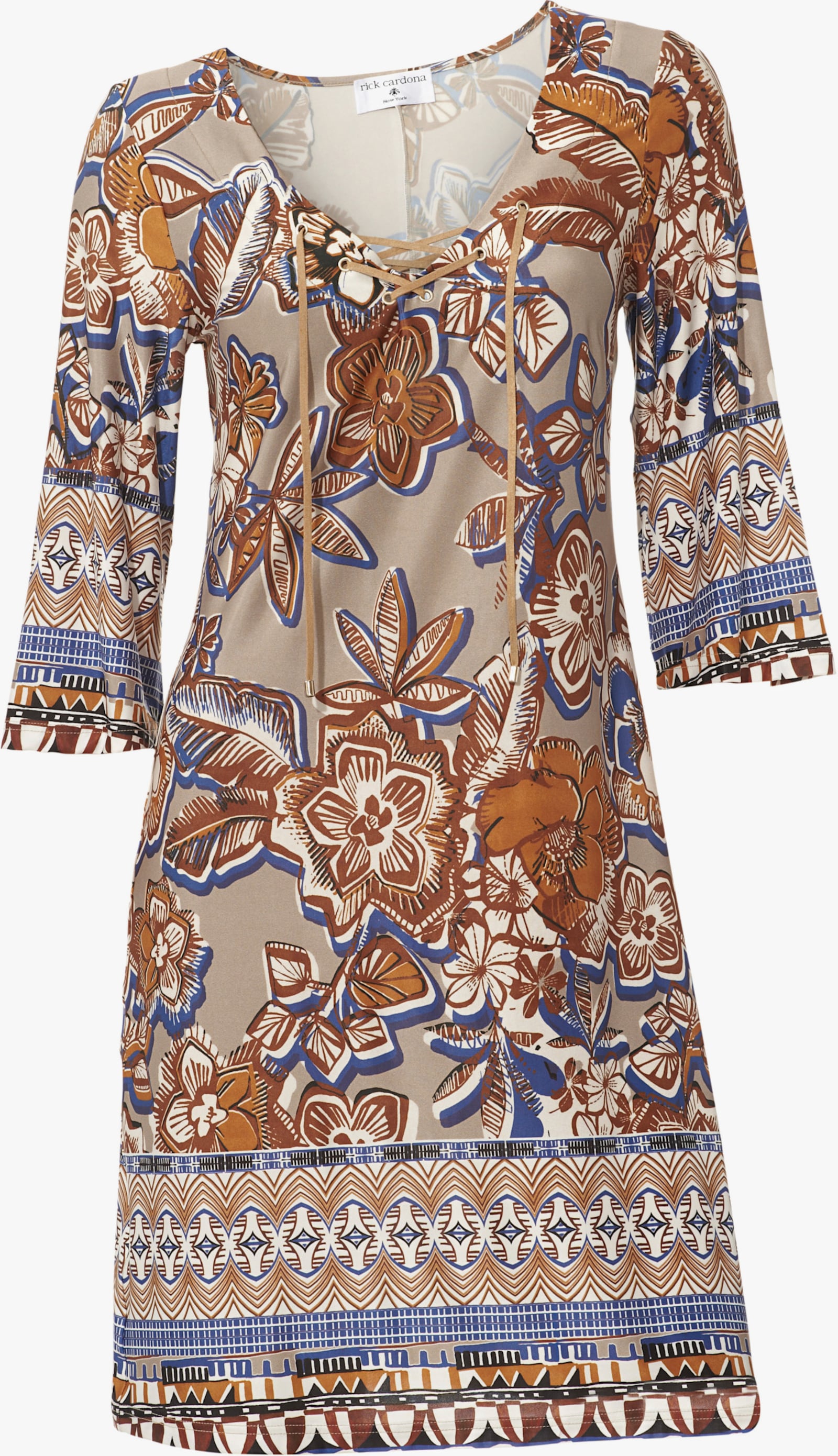 heine Jerseyjurk met vetersluiting - bont