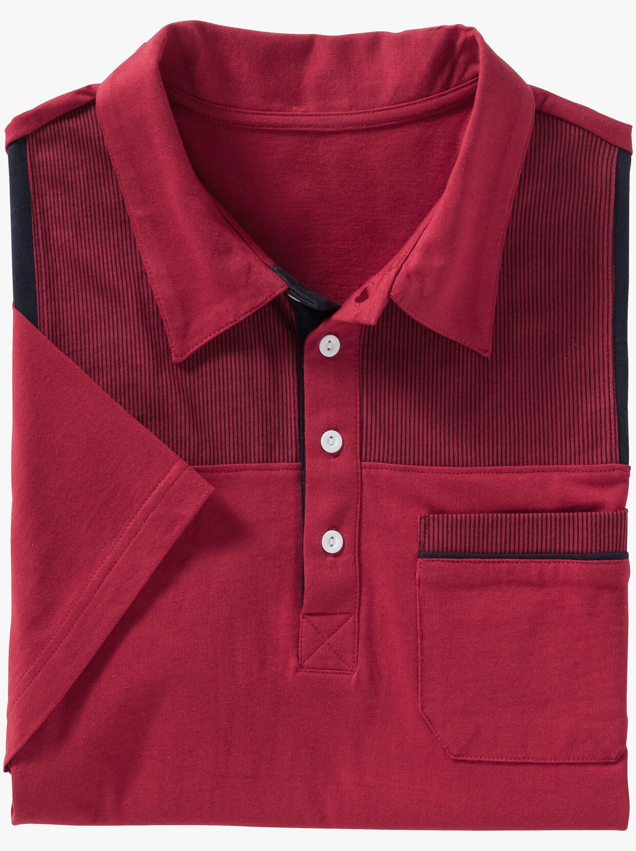 Poloshirt - rood/marine