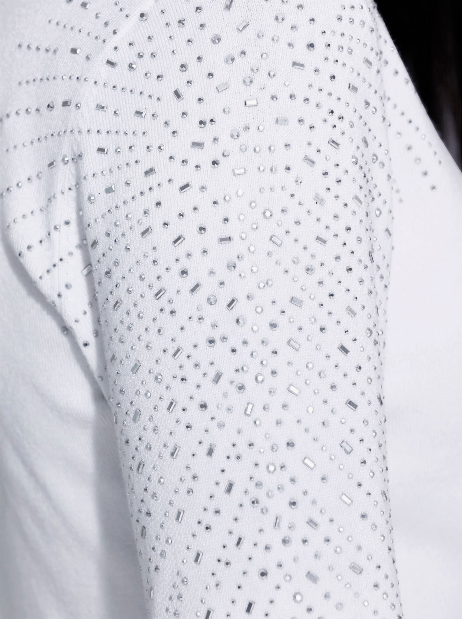 CREATION L PREMIUM Pullover met 3/4-mouwen van fijntricot - wit