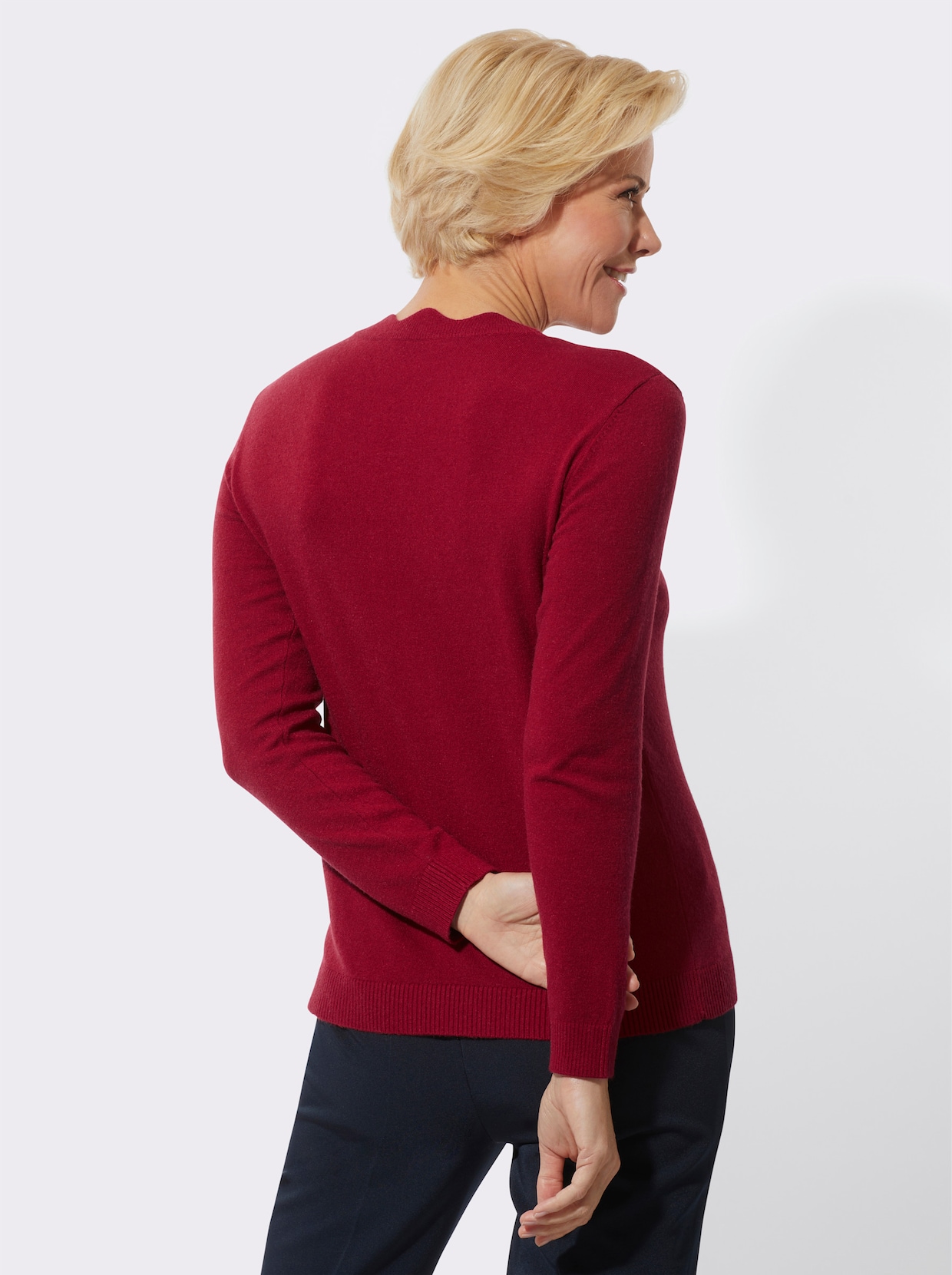 Pullover met lange mouwen - kers