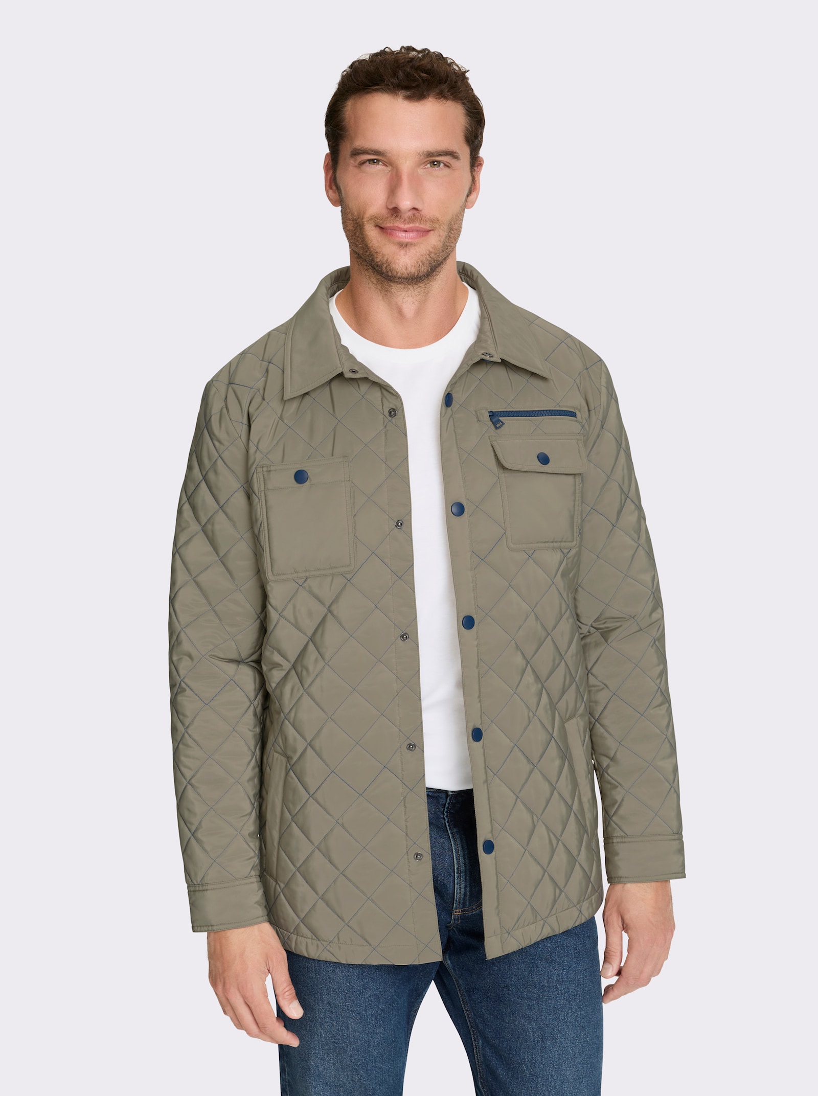 Marco Donati Steppjacke mit insgesamt 8 Taschen - schlamm