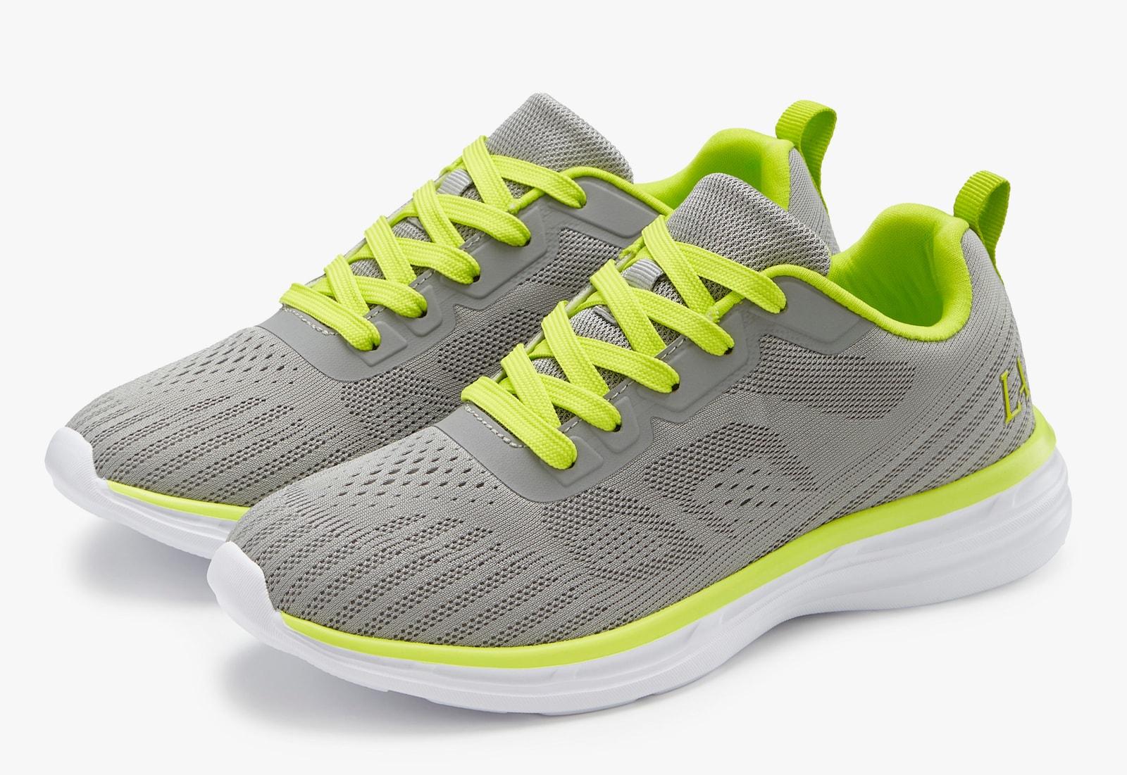LASCANA Sneaker - grau/lime