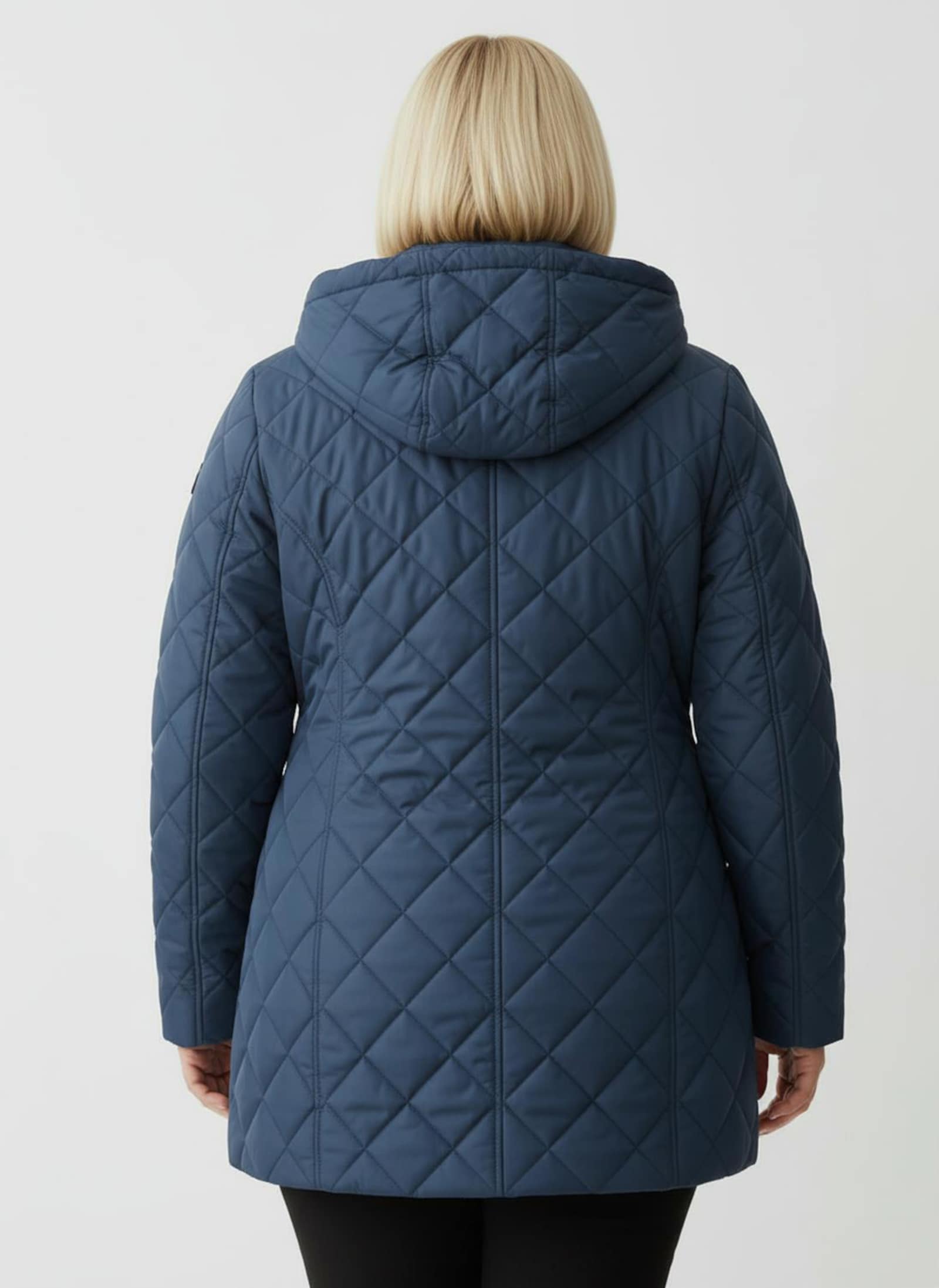 Steppjacke mit knöpfbarer Innentasche - dunkelblau