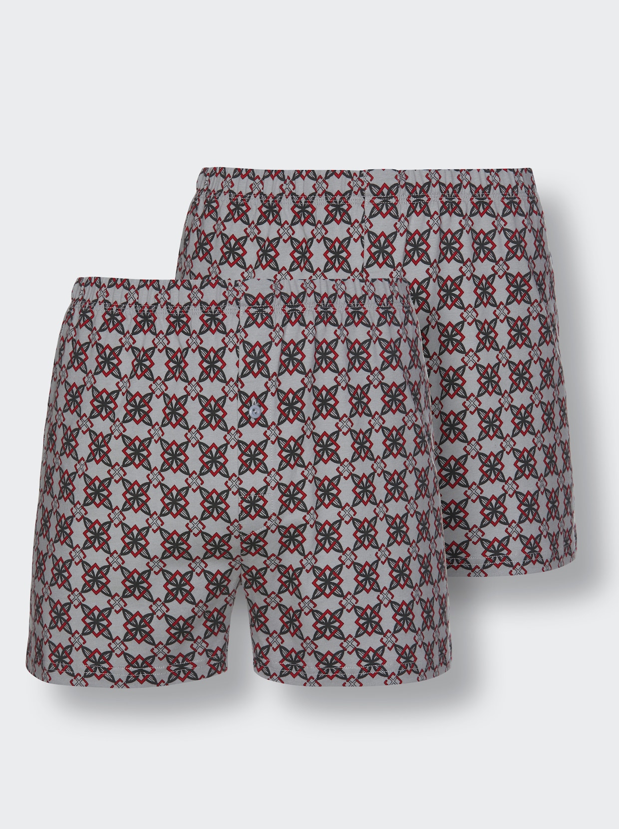 KINGsCLUB Boxershorts - steingrau-bedruckt