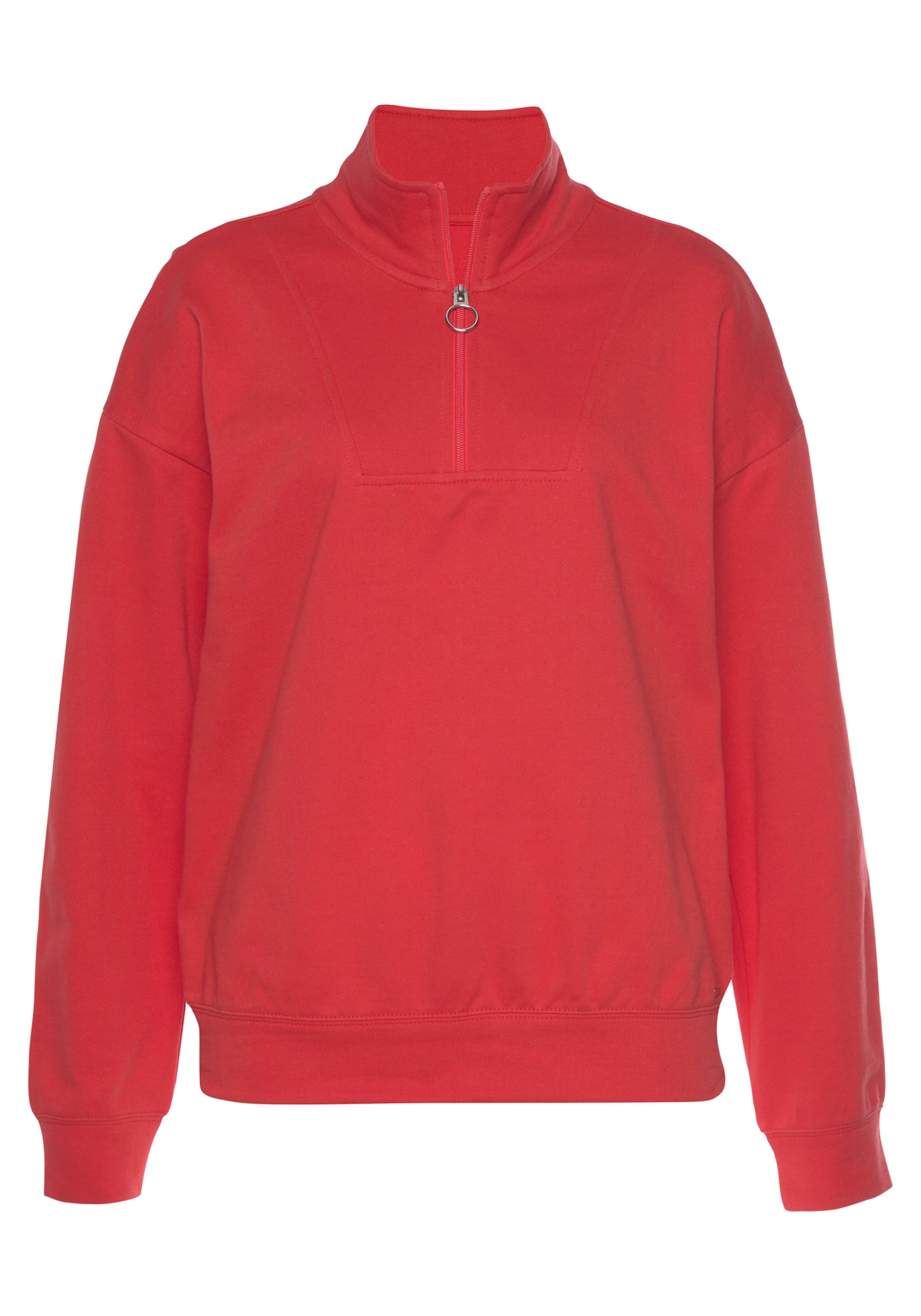 Sweatshirt günstig Kaufen-Sweatshirt in rot von H.I.S. Sweatshirt in rot von H.I.S <![CDATA[Kuscheliges Sweatshirt von H.I.S. Mit Troyerkragen, überschnittene Schultern und Rippbündchen. Vielseitig kombinierbar. Leicht angeraute, weiche Sweatware]]>. 