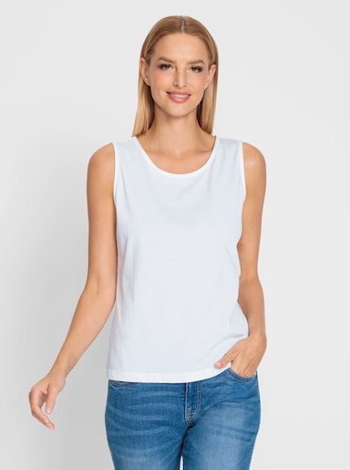 heine Shirttop mit breiten Trägern - weiß