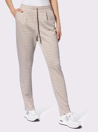 heine Pantalon de jogging - beige-écru à carreaux