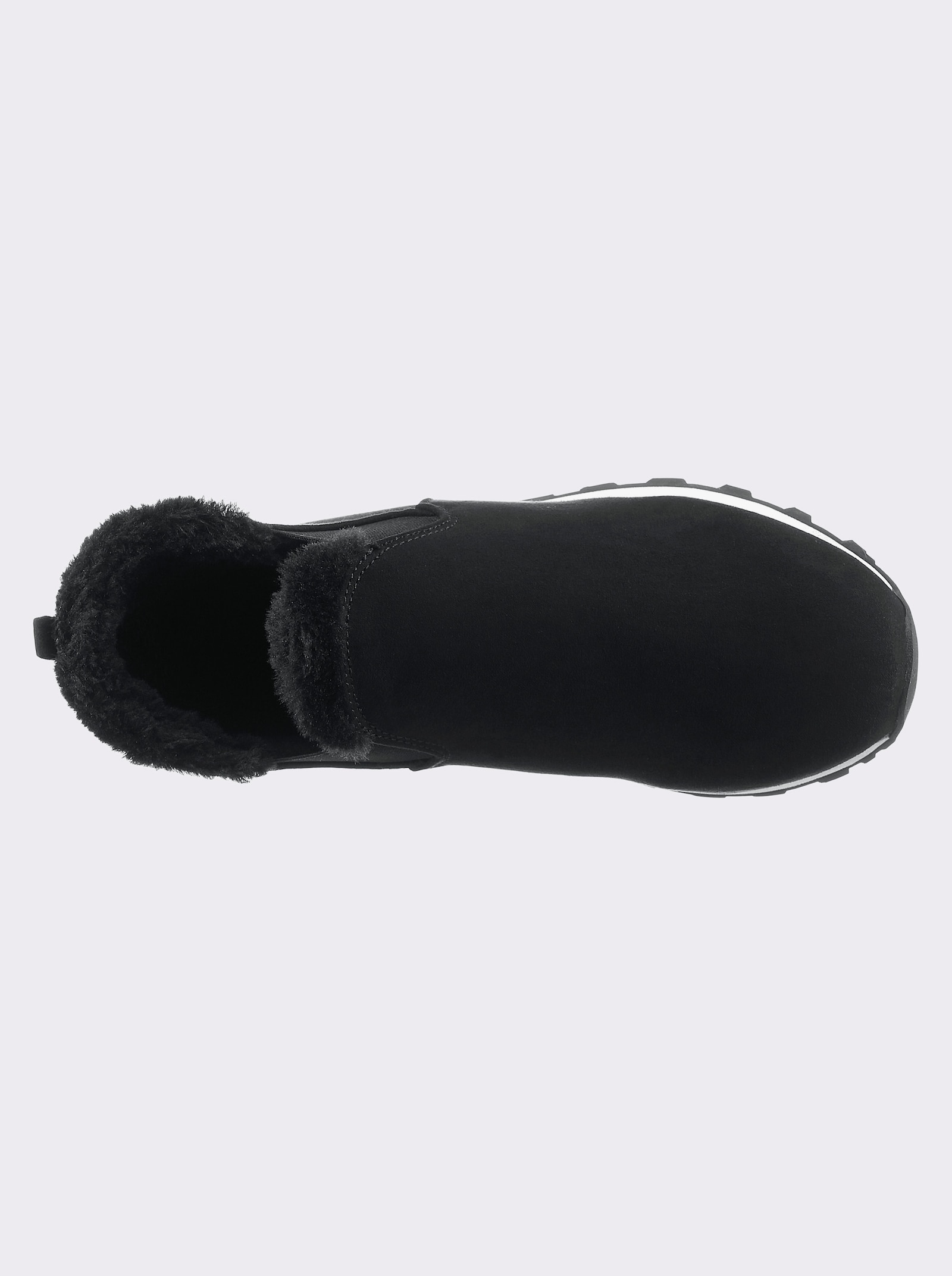 Slipper met warme voering - zwart