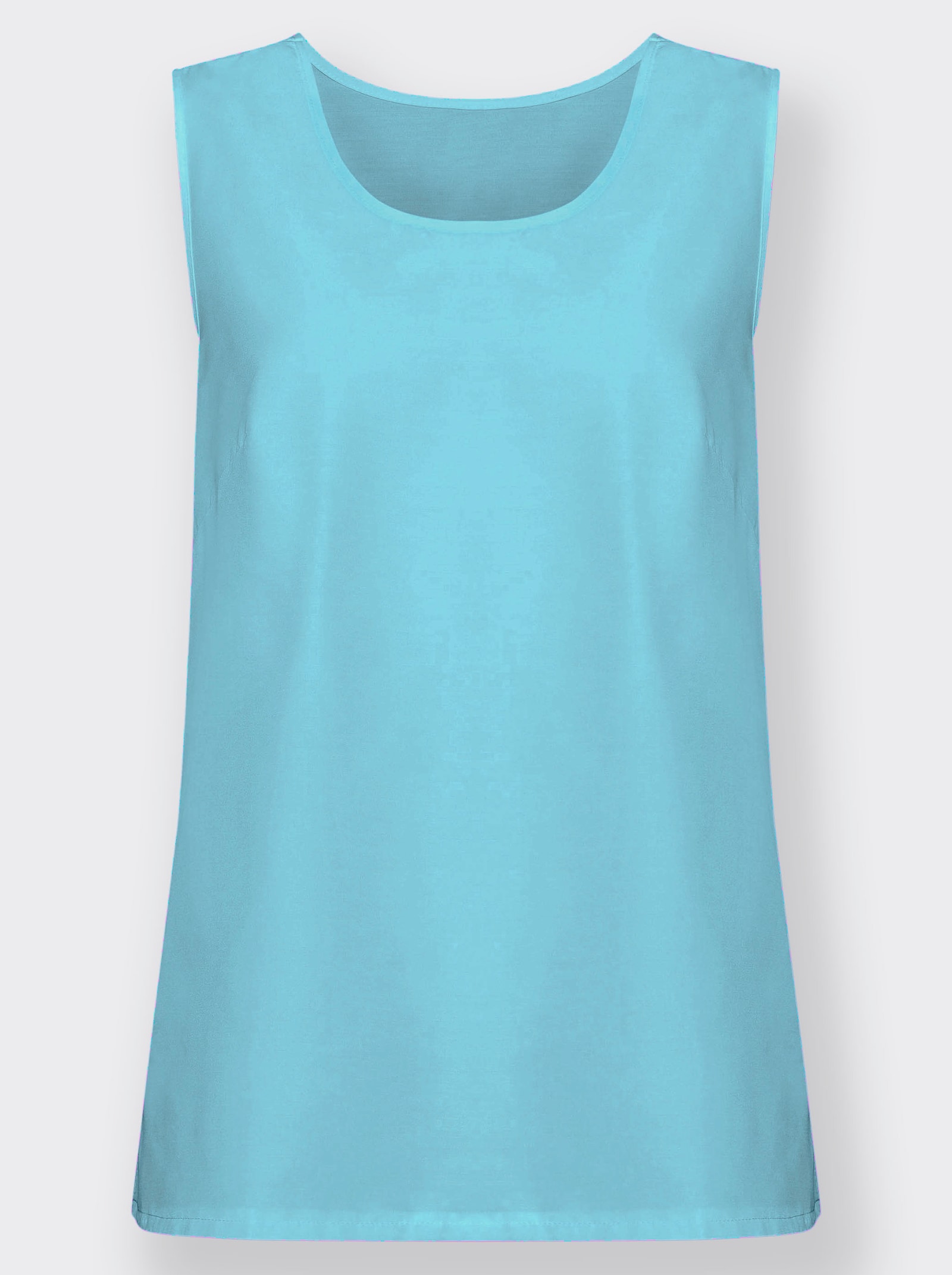 Top met zijsplitten - aqua