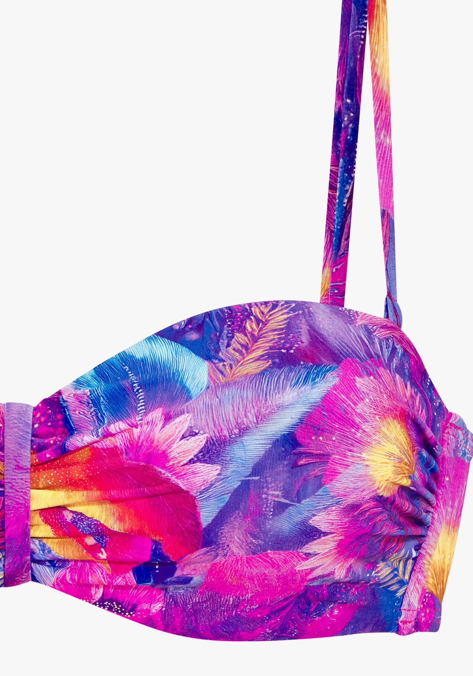 Venice Beach Bügel-Bandeau-Bikini-Top - lila print
