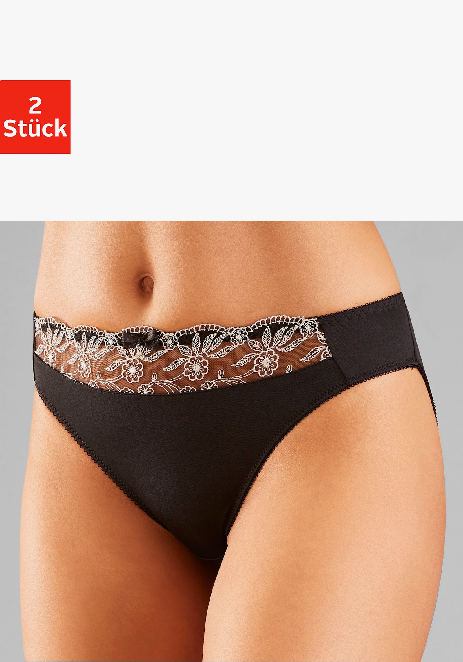 Nuance Slip - schwarz-weiss+weiss