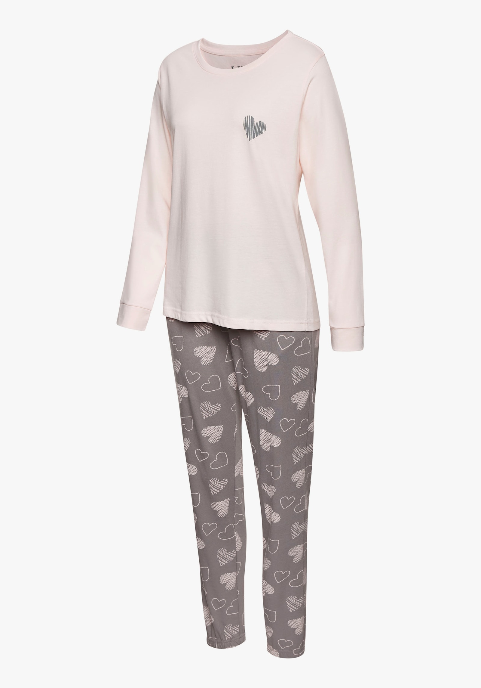 Vivance Dreams Pyjama - roze/grijs