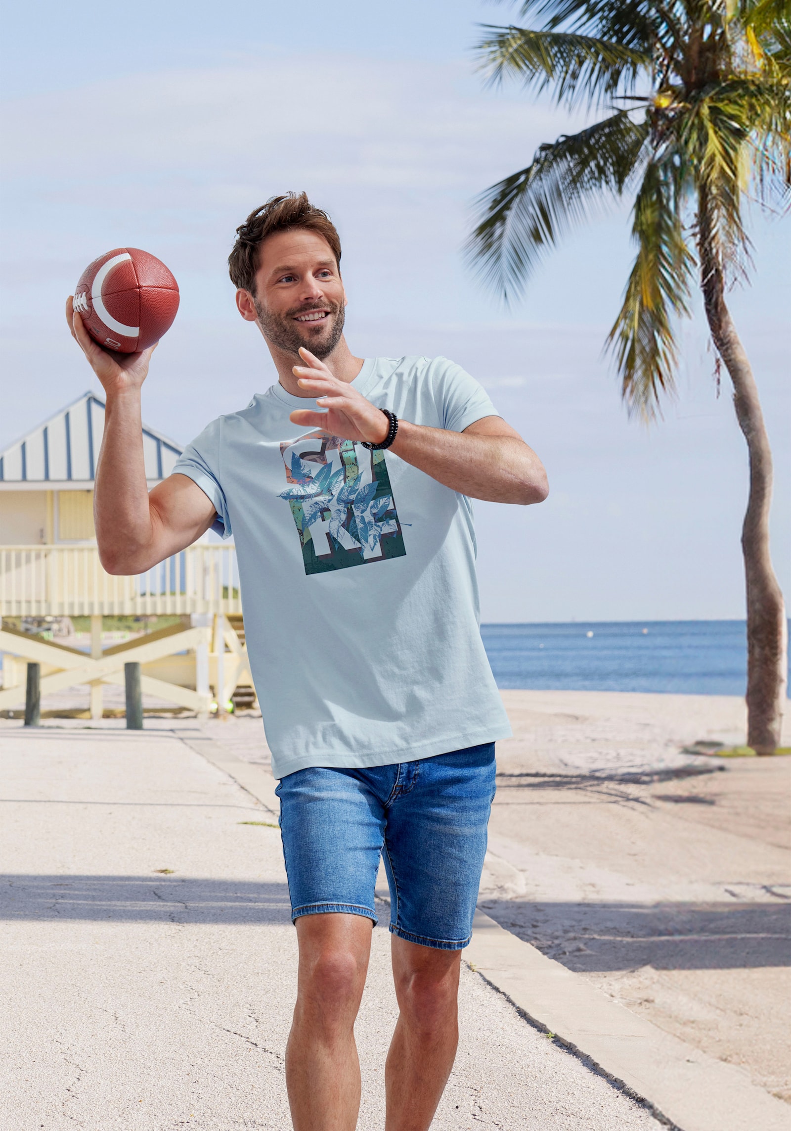 John Devin T-Shirt - hellblau