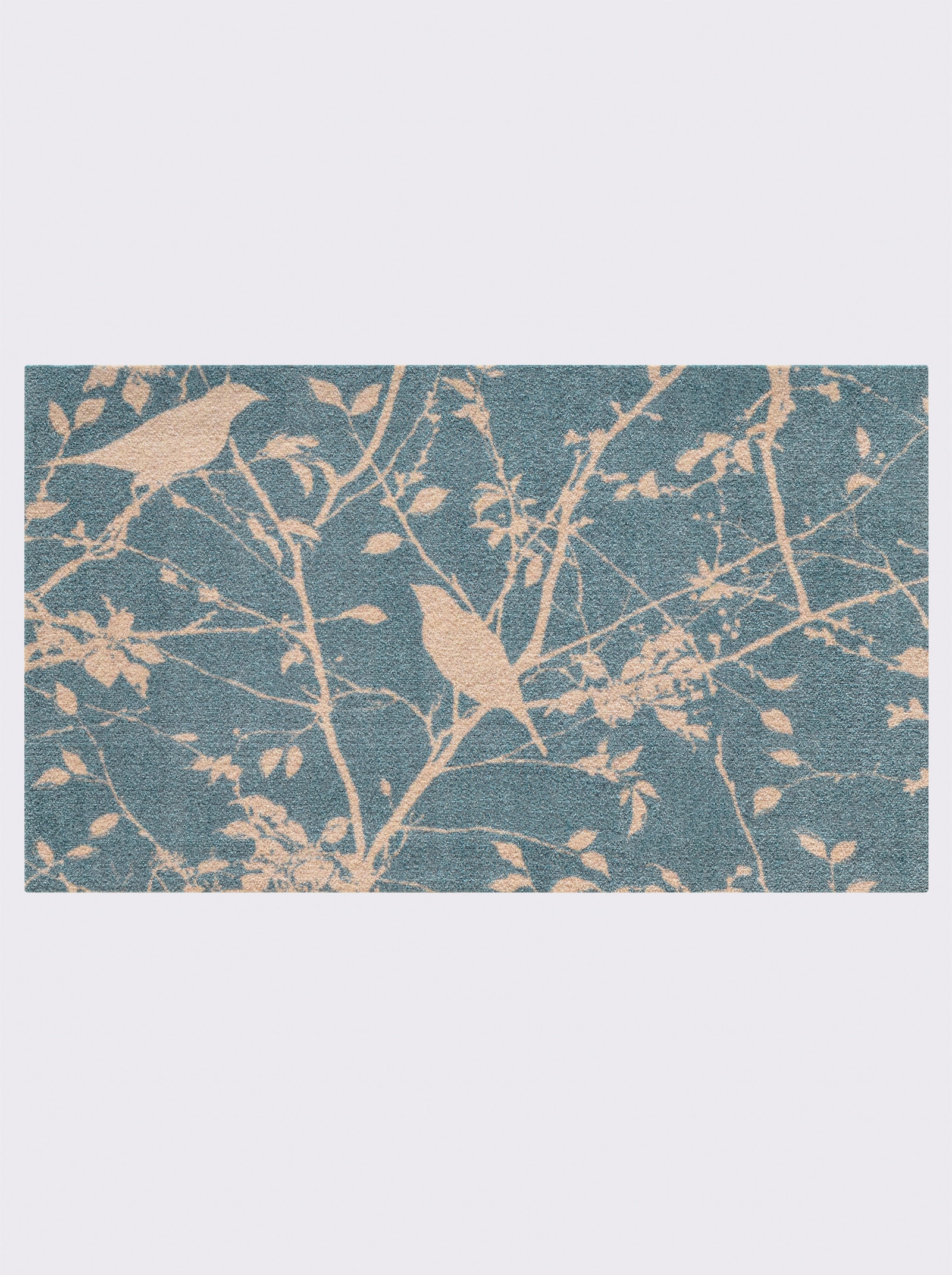 wash+dry by Kleen-Tex Fussmatte - blau-ecru