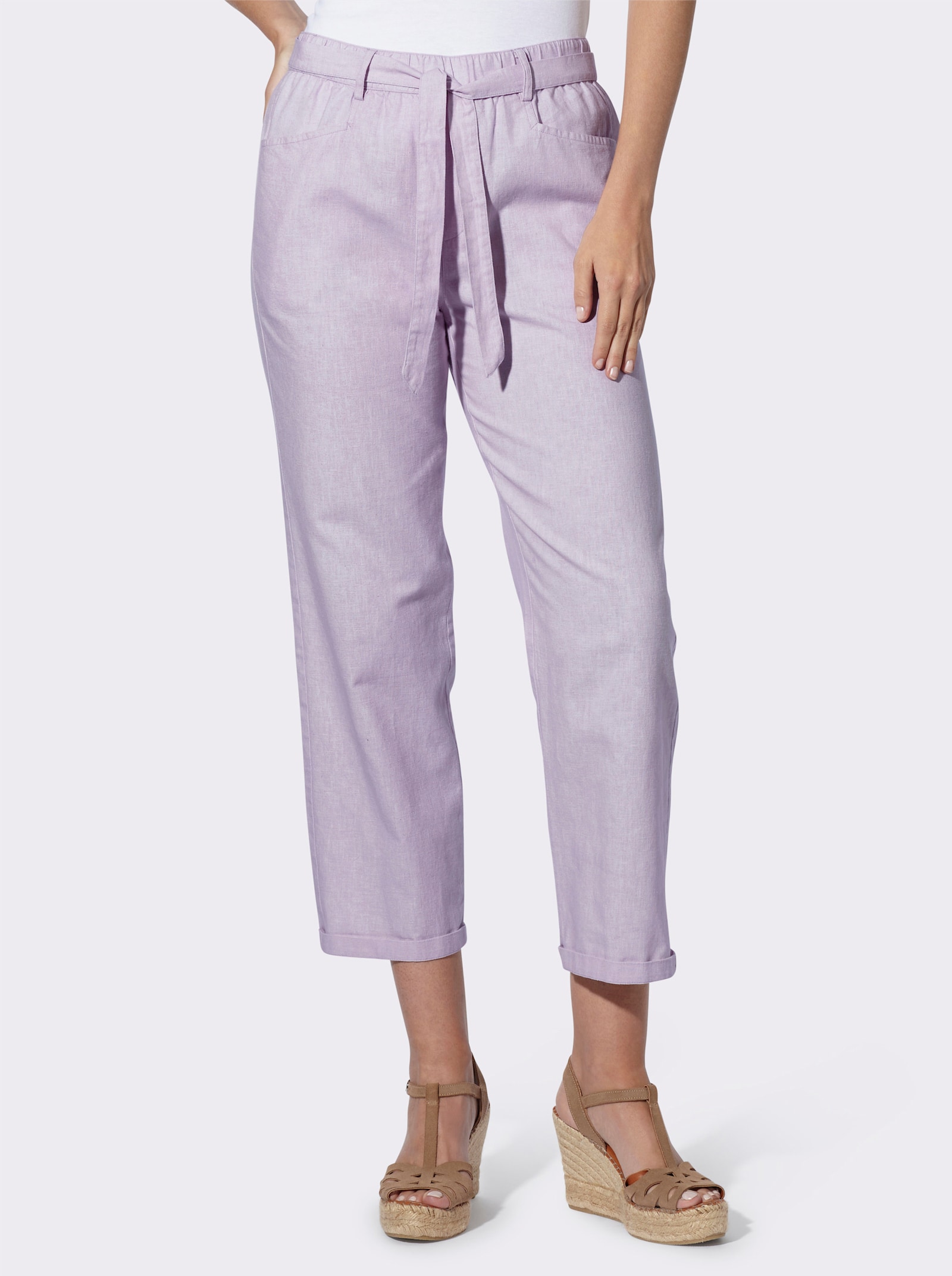 heine Pantalon avec revers aux jambes - parme