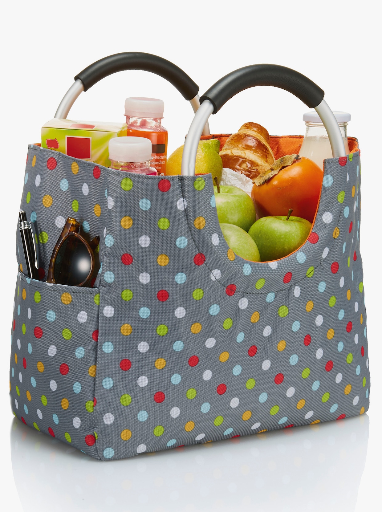 Shopper - grijs gestippeld