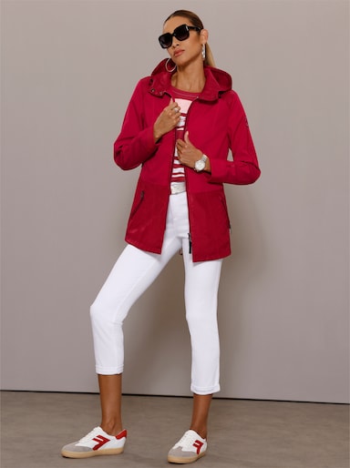 Softshelljacke mit Gehschlitz hinten - rot