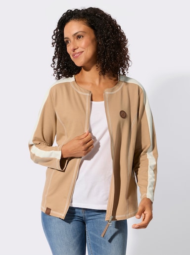 Shirtjacke - camel-ecru
