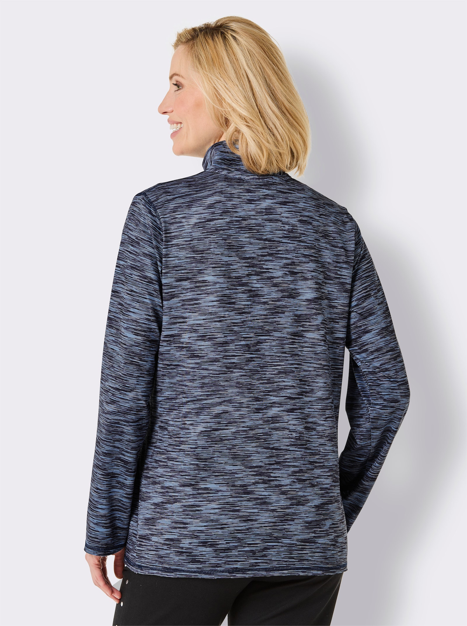 Catamaran Funktionsjacke mit 2 seitlichen Taschen - himmelblau-gemustert