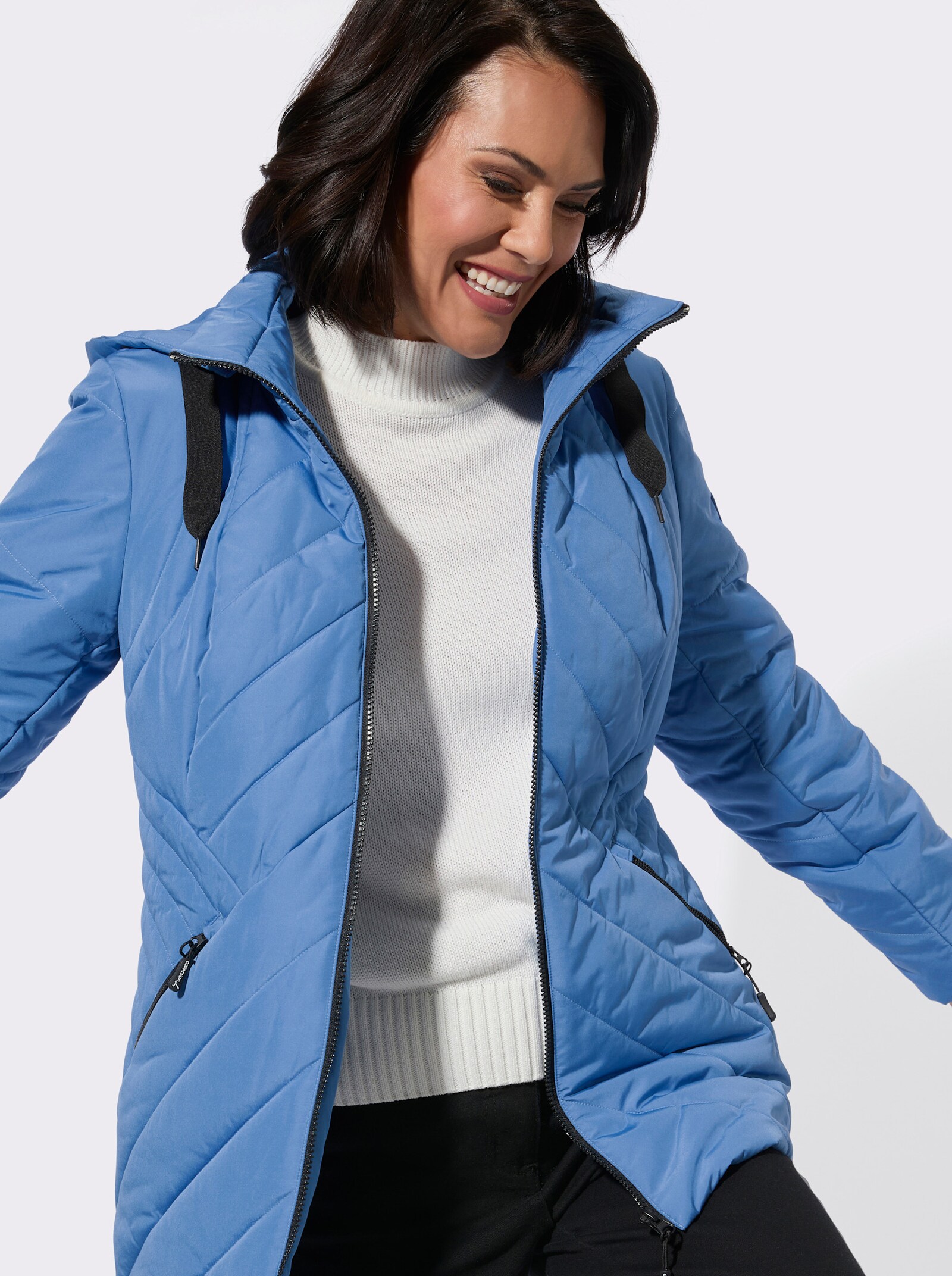 Steppjacke - mittelblau