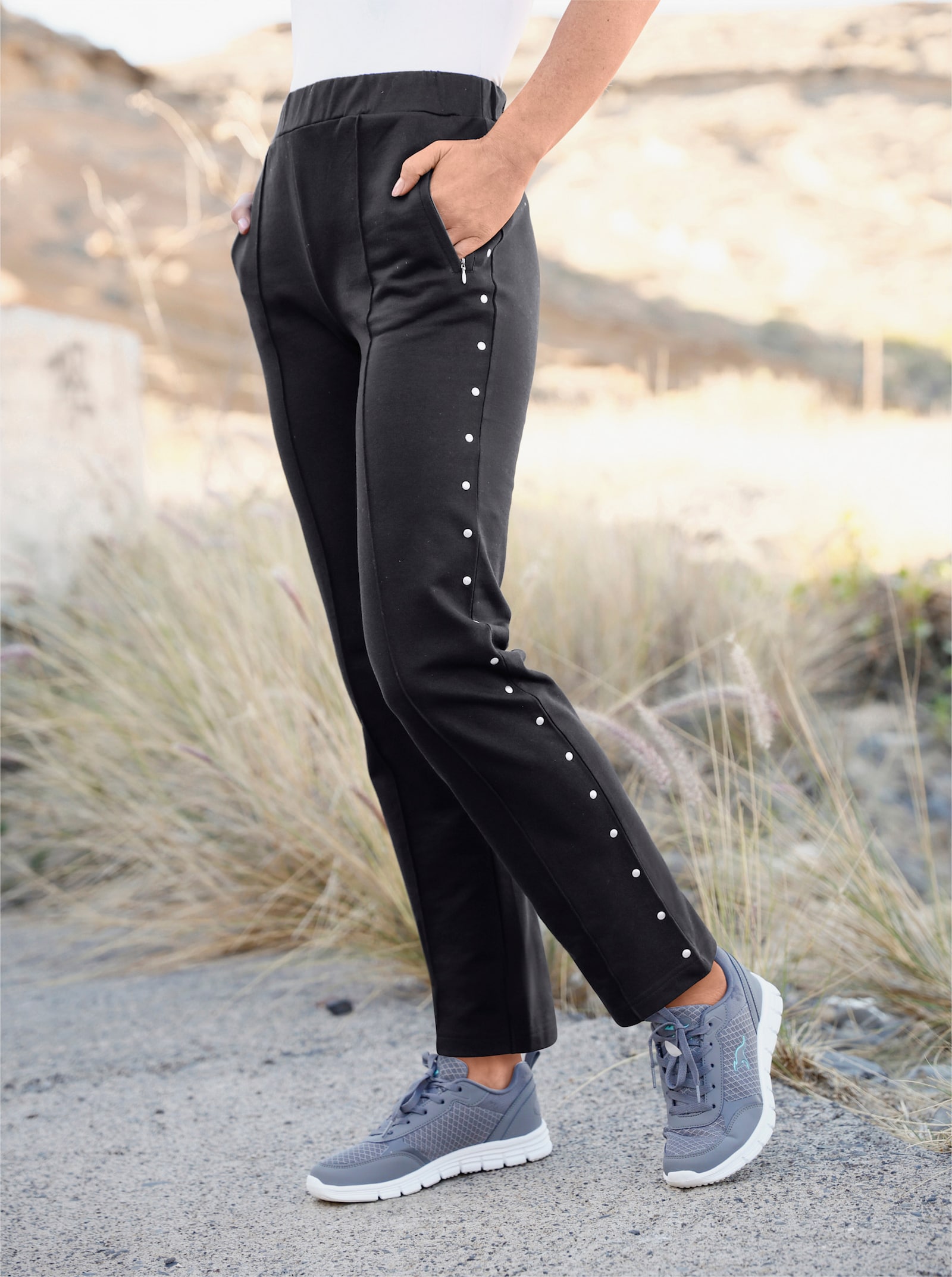 Catamaran Sports Freizeithose mit Reißverschluss-Taschen - schwarz