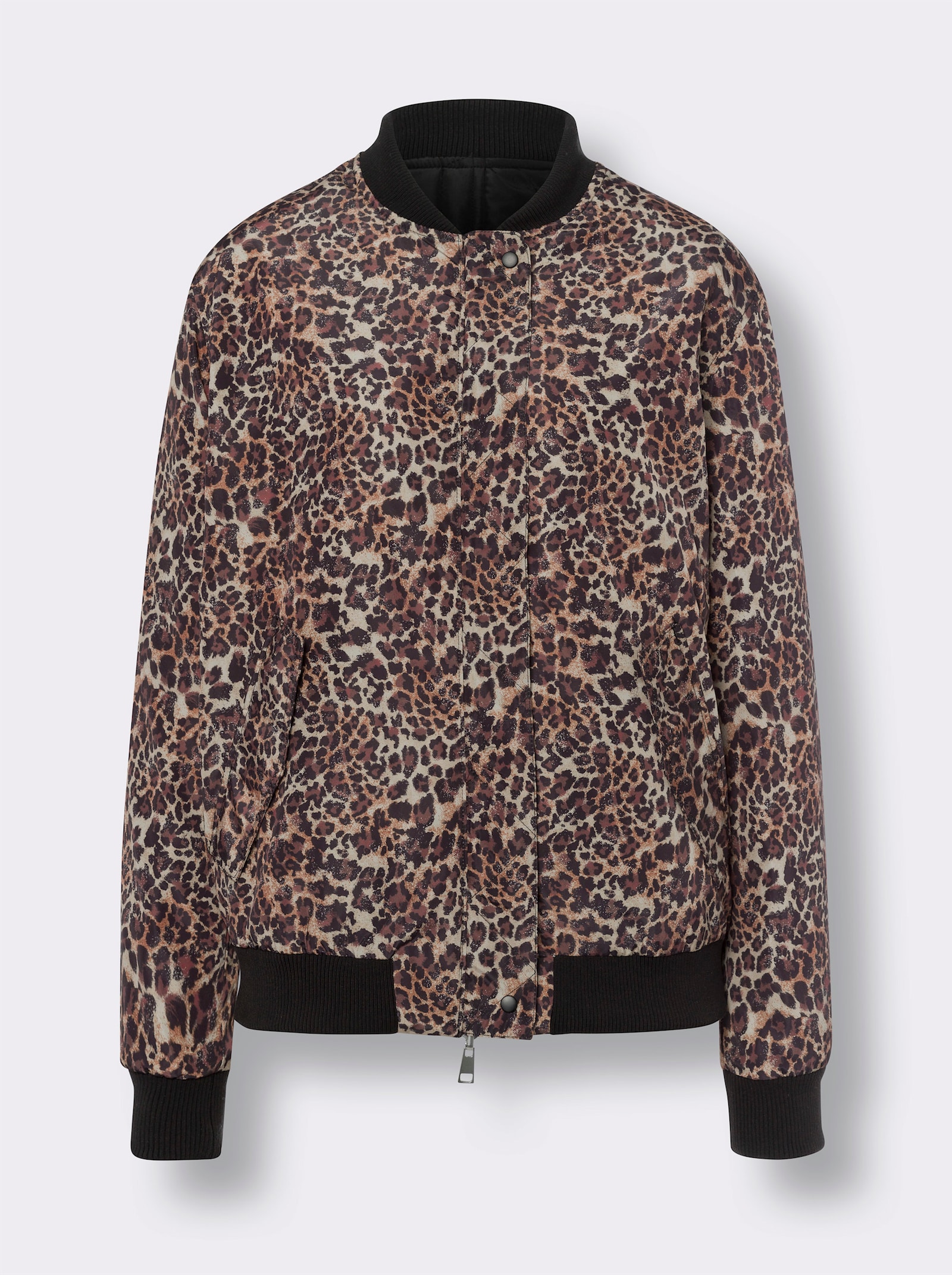 heine Wendejacke mit kurzem Stehkragen - schwarz