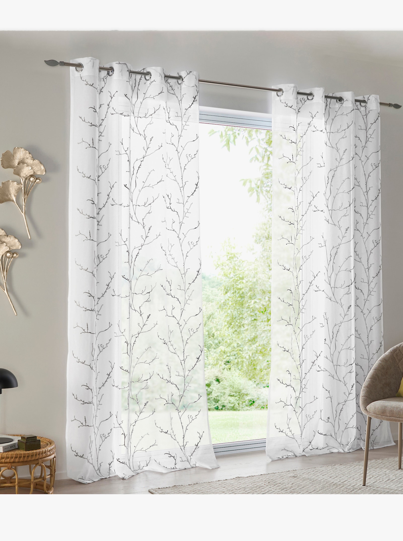 heine home Dekostore - weiß-grau