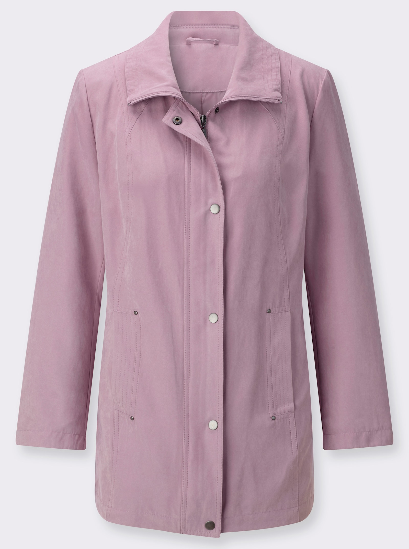 Prechodná bunda, velúrová koža - hnedofialová