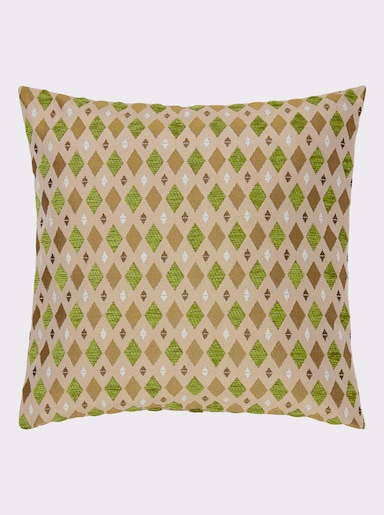 Kissenhülle - pistazie-beige-gemustert
