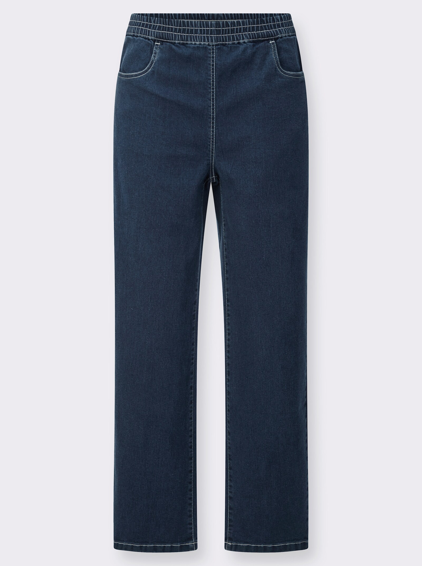 Schlupfjeans in knöchelfreier Länge - blue-stone-washed