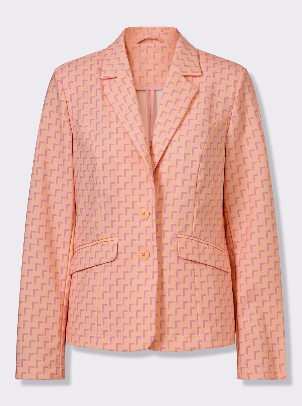 heine Jerseyblazer - apricot-rosé-bedruckt