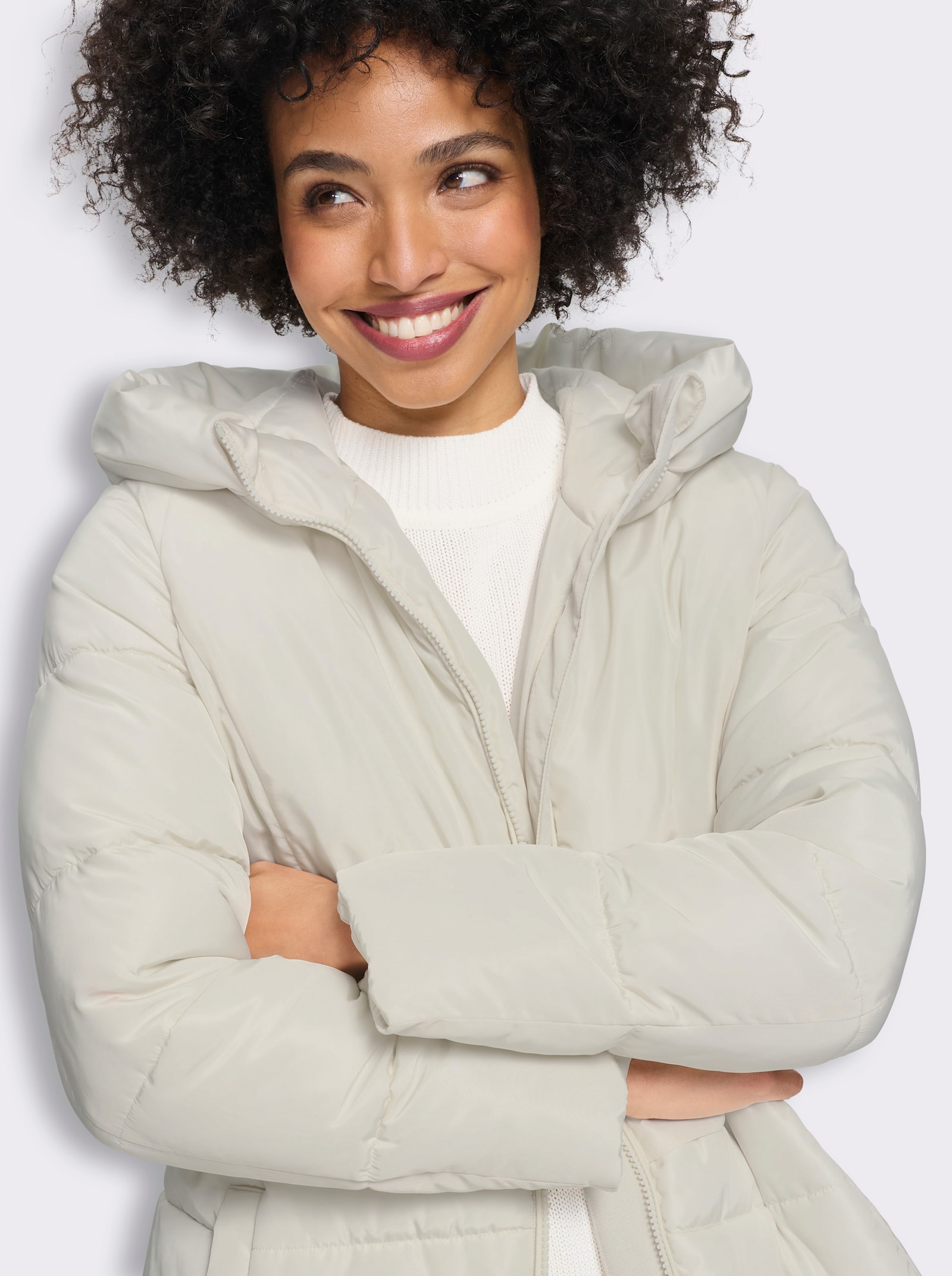 heine Steppjacke mit Kapuze - champagner