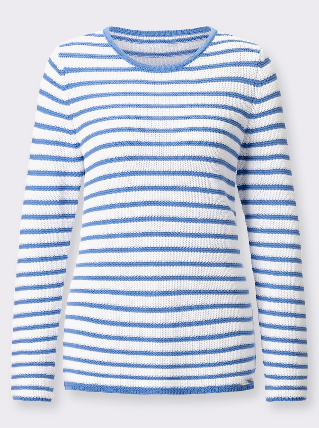 Pullover - hemelsblauw/wit gestreept