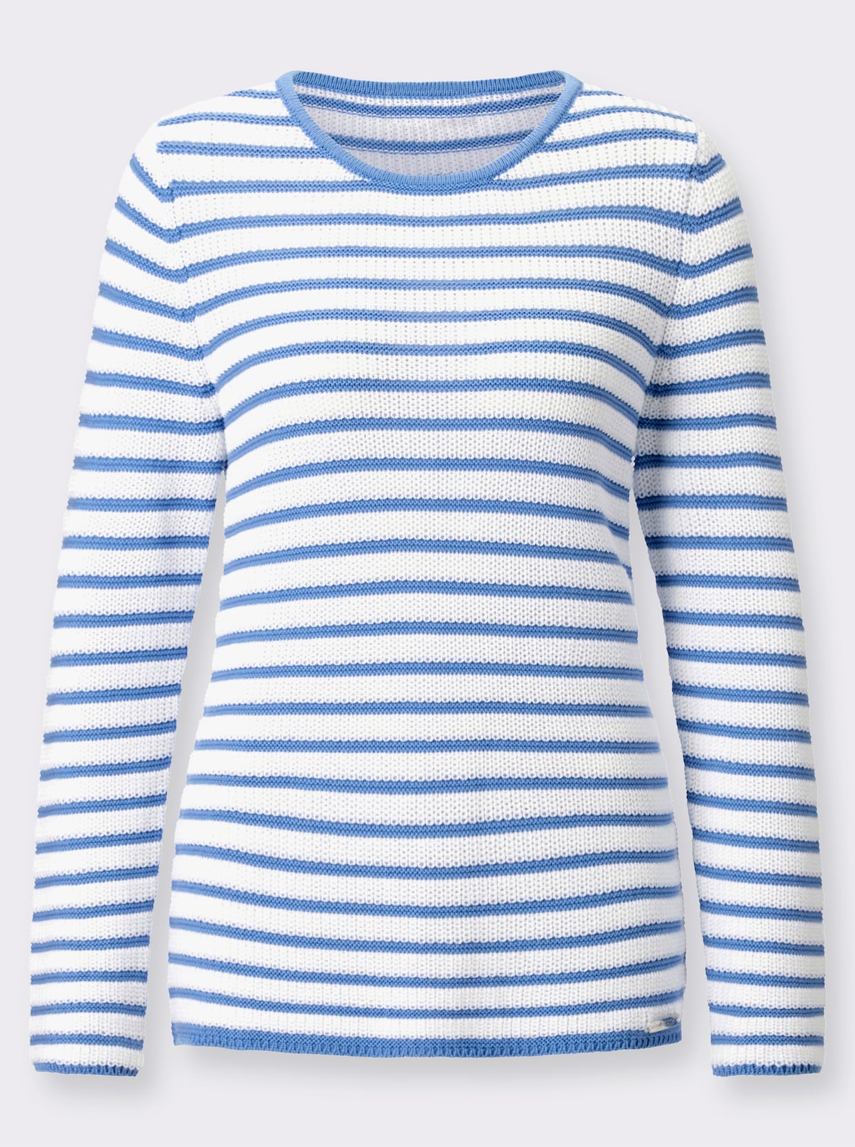 Pullover met lange mouwen - hemelsblauw/wit gestreept