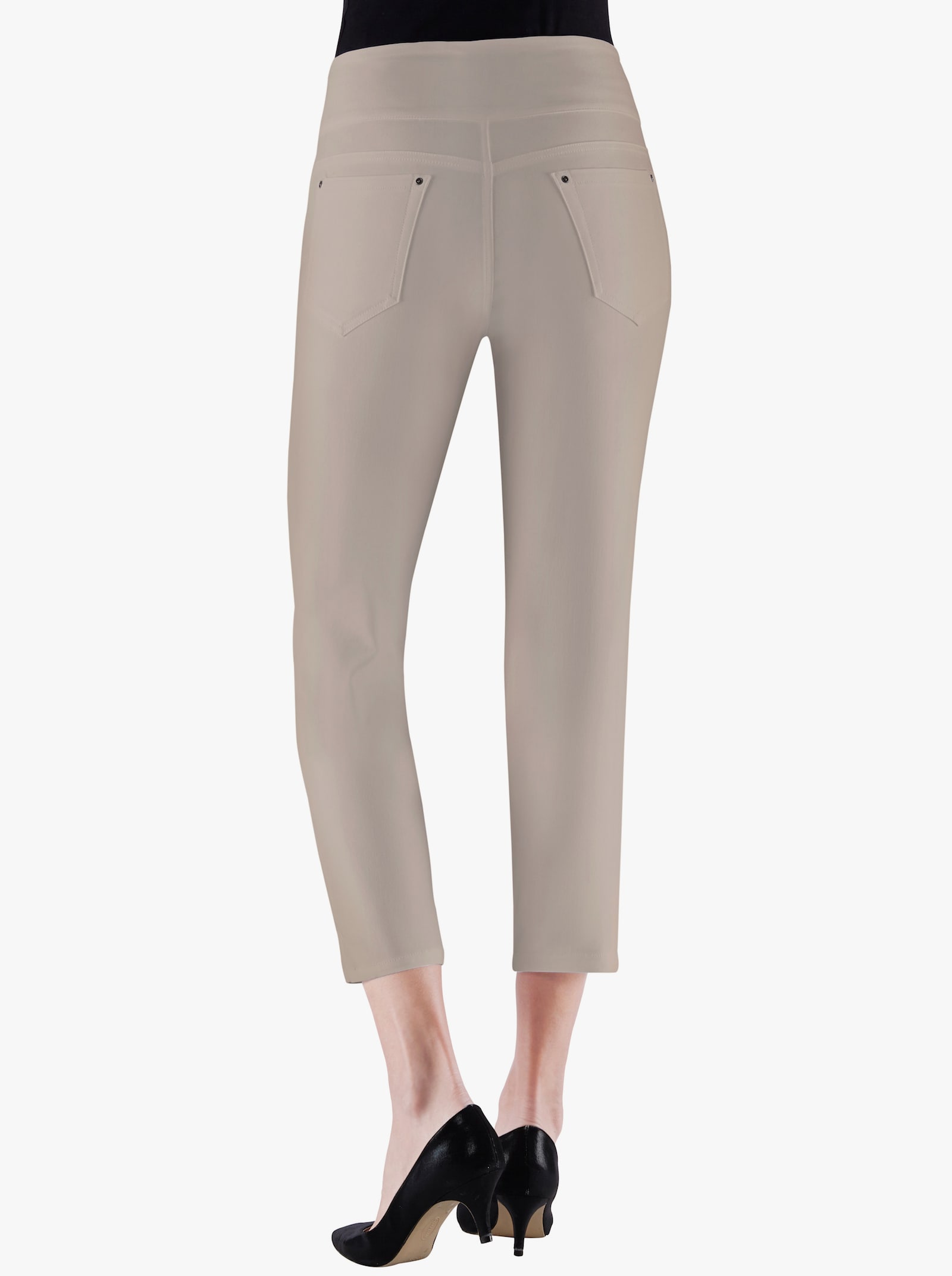 Kuitlange stretchbroek - steengrijs