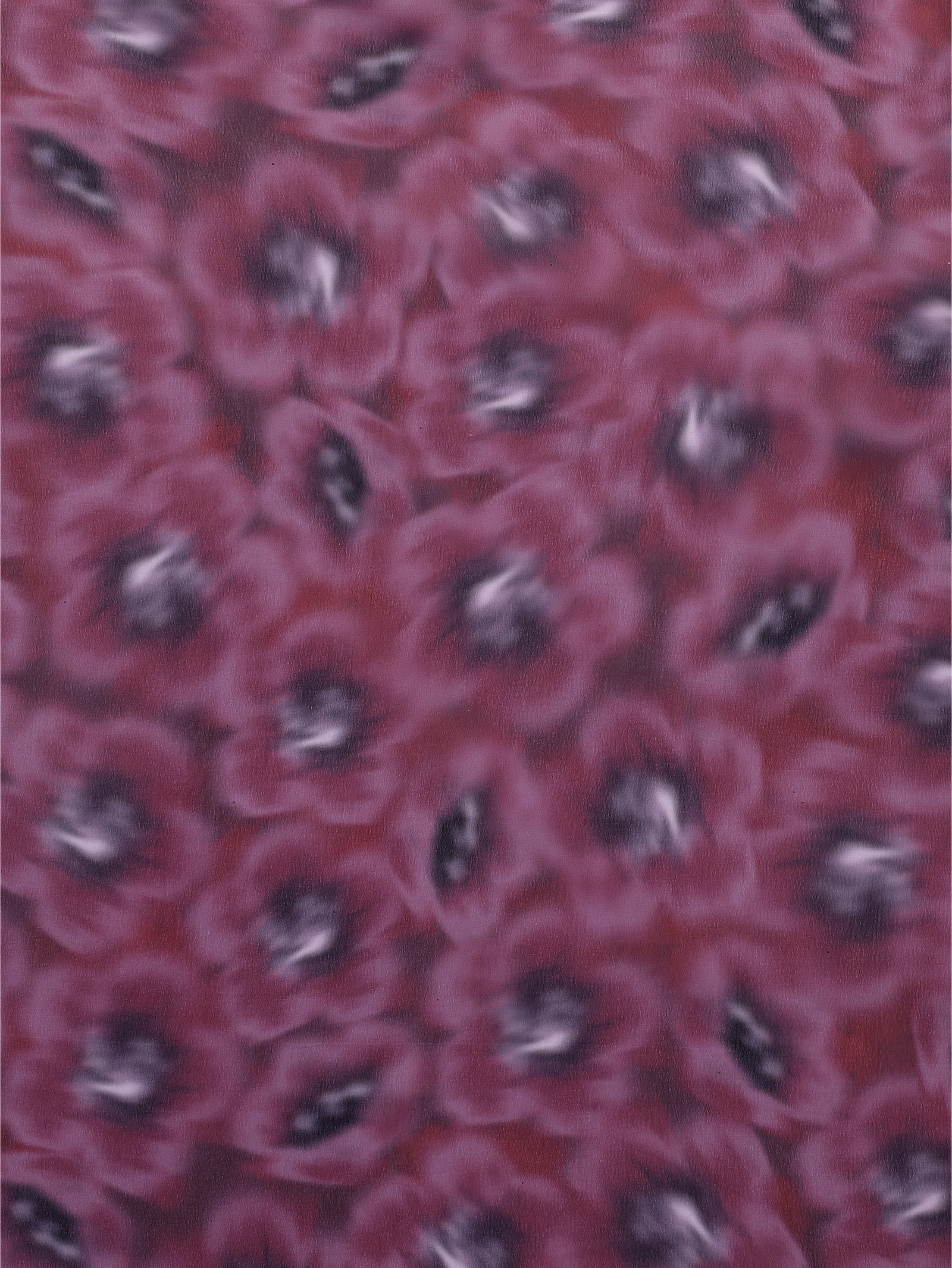 Blouse van transparant materiaal - bordeauxrood/lila bedrukt